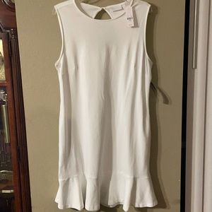 New York & Company white peplum dress